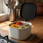 Fancy 4-Section Masala Box for Kitchen Storage, Assorted_2678