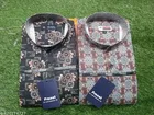 Cotton Blend Printed Short Kurta for Men, Multicolor, Pack of 2 