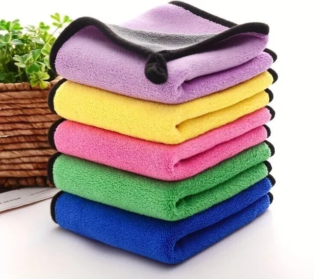 Neekshaa Microfiber Towel (Multicolor, 40x40 cm, Pack of 5)