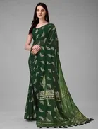 Georgette Foil Printed Saree for Women 