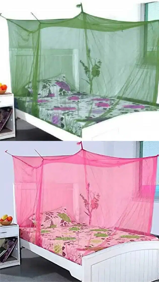 Single Bed Mosquito Net (Pack of 2) (Multicolor, 6x3 feet)