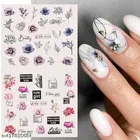 12 Sheets Floral Nail Art Stickers 