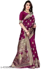 Soft Silk Zari Woven Saree for Women 