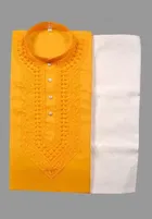 Cotton Embroidered Kurta with Pajama for Men 