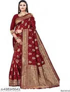 Cotton Silk Zari Woven Saree for Women 
