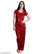 Satin Nightsuit Set for Women 