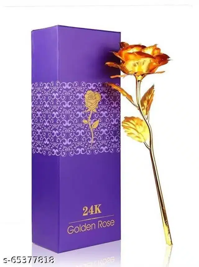 Gold Plated Rose Flower (Gold)