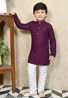 RK TRADERS Solid Chikankari Kurta Set for Boys 