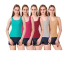 Cotton Blend Camisole for Women (Multicolor, S) (Pack of 5)