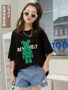 Round Neck Printed T-Shirt for Girls 