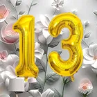 Foil Balloon for Birthday Celebration, No. 13 