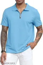 Cotton Blend T-shirt for Men, Blue 