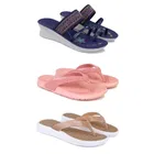 Combo of Heels with Slippers for Women 