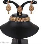 Stylish Tanmaniya For Women's 1 Necklace, 1 pair of Earrings and 1 maang tikka