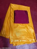 Lycra Solid Saree for Women 