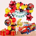 Mc Queen Car Theme 4th Birthday Balloon Decoration Kit For Kids, Multicolor, Pack Of 42