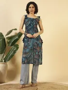 White Tie Up Georgette Kurti for Women 