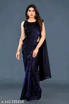 Lycra Sequence Saree for Women 