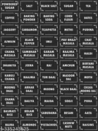 Kitchen Spices English Names Labels for Containers 