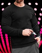 Round Neck Solid T-Shirt for Men 