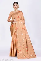 Linen Zari Woven Saree for Women 