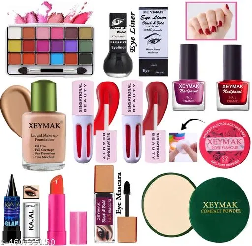 Face Makeup Combo, Multicolor, Set of 1