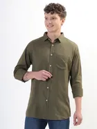 100% Cotton Full Sleeves Solid Shirt for Men 