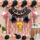 7th Happy Birthday Balloon Decoration Kit, Rose Gold, Set of 1