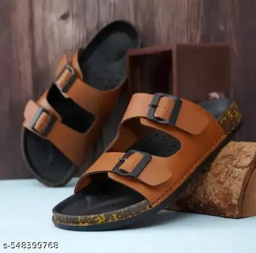 Sliders for Men (Tan, 10)