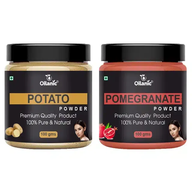 Natural Potato & Pomegranate Powder for Skin & Hair (Pack of 2, 100 g)