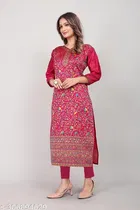 Pashmina Embroidered Kurti for Women 