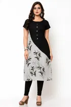 Crepe Printed Kurti for Women 