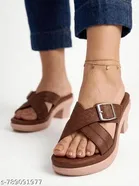 Shoetopia Solid Heel Sandals 