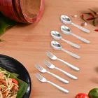 JENSONS Steel Baby Fork & Spoon (2.5 cm each, Pack of 8)