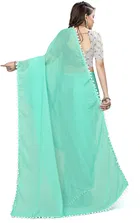 Georgette Solid Saree for Women 