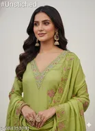 Silk Blend Punjabi/All Over Suits for Women 