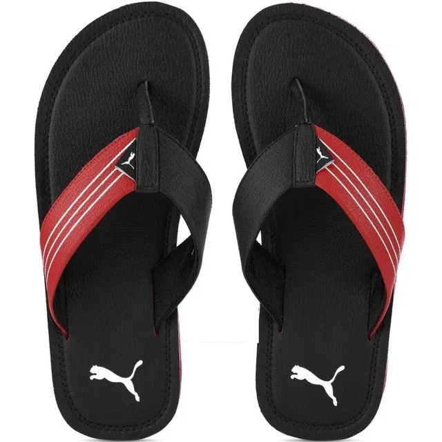 Flipflops for Men (Black & Red, 10)