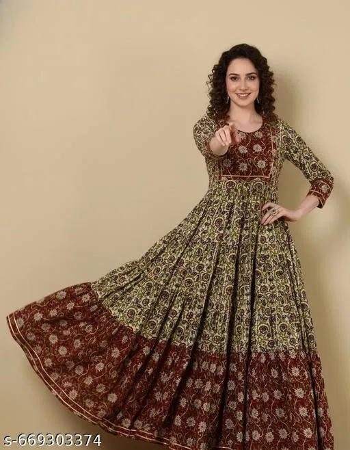 Viscose Rayon Kurti for Women, Beige (M)