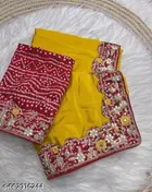 Sana Silk Embellished Saree For Women, Yellow