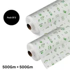 G&M Butter/Food Wrapping Basic Paper Roll 2x500g, Pack of 2