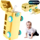 Plastic Bus Shape Sipper Bottle for Kids, Multicolor 