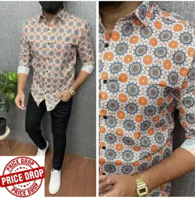 Casual Shirt for Men (Multicolor, XXL)