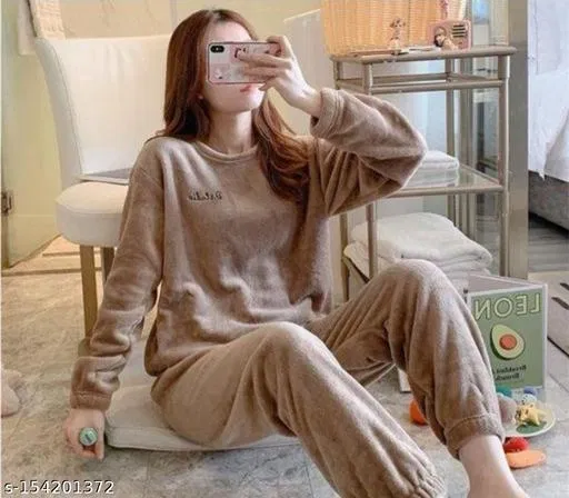 Comfort Nightdress for Women (Brown, L)