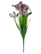 Green Gallery Purple Butterfly Flower Bunch 35x20cm