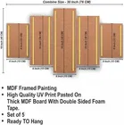 Radha Krishna Wooden Wall Decor Digital Painting Set Of 5 