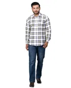 Poly Cotton Full Sleeves Chequered Shirt for Men 