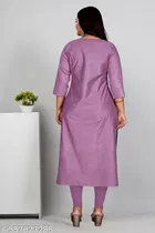 Solid Printed Cotton Silk Kurti for Women 
