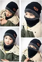 Woolen Cap with Neck Warmer for Kids 