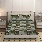 YS COTTON FEEL DOUBLE BEDSHEET LEAF 88x88INCH GREEN
