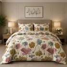 Simple Home 120TC Floral Queen Bedsheet 88x96inch Multicolor
